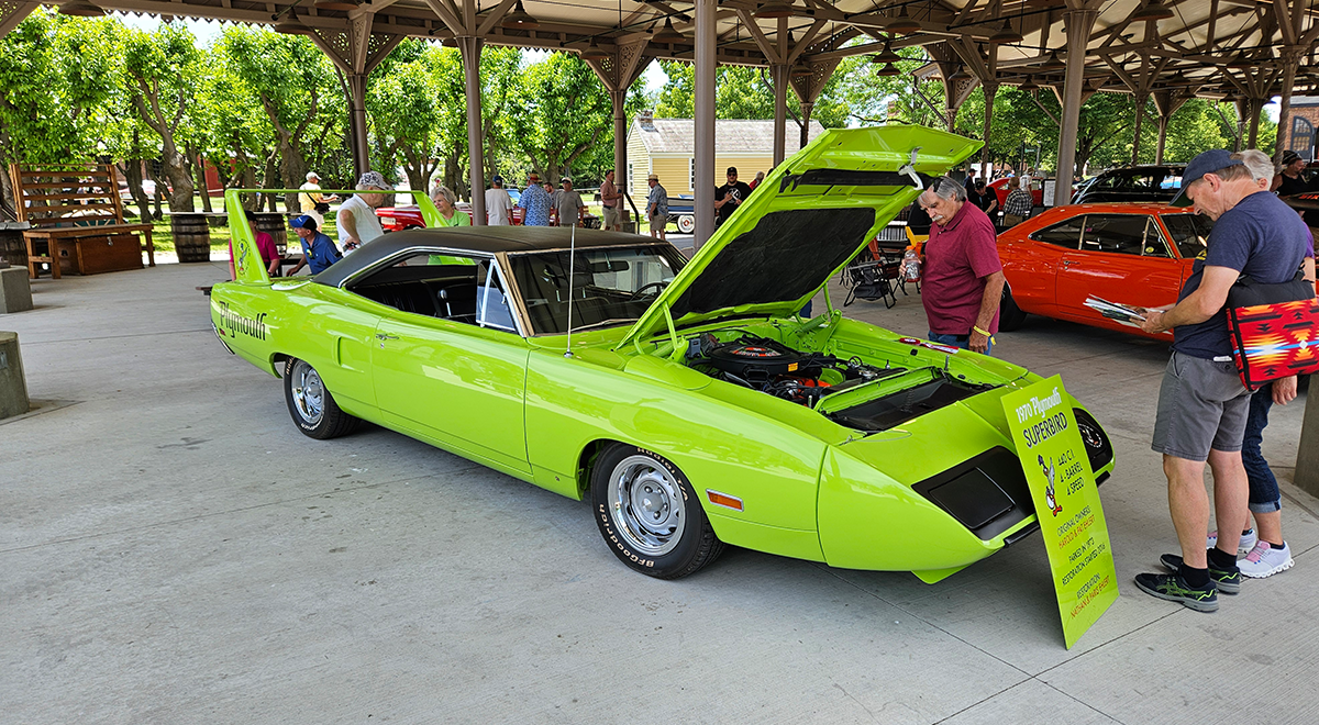 This 1970 Plymouth Road Runner Superbird, designed for NASCAR competition, exemplified this year's Mopar Muscle theme.