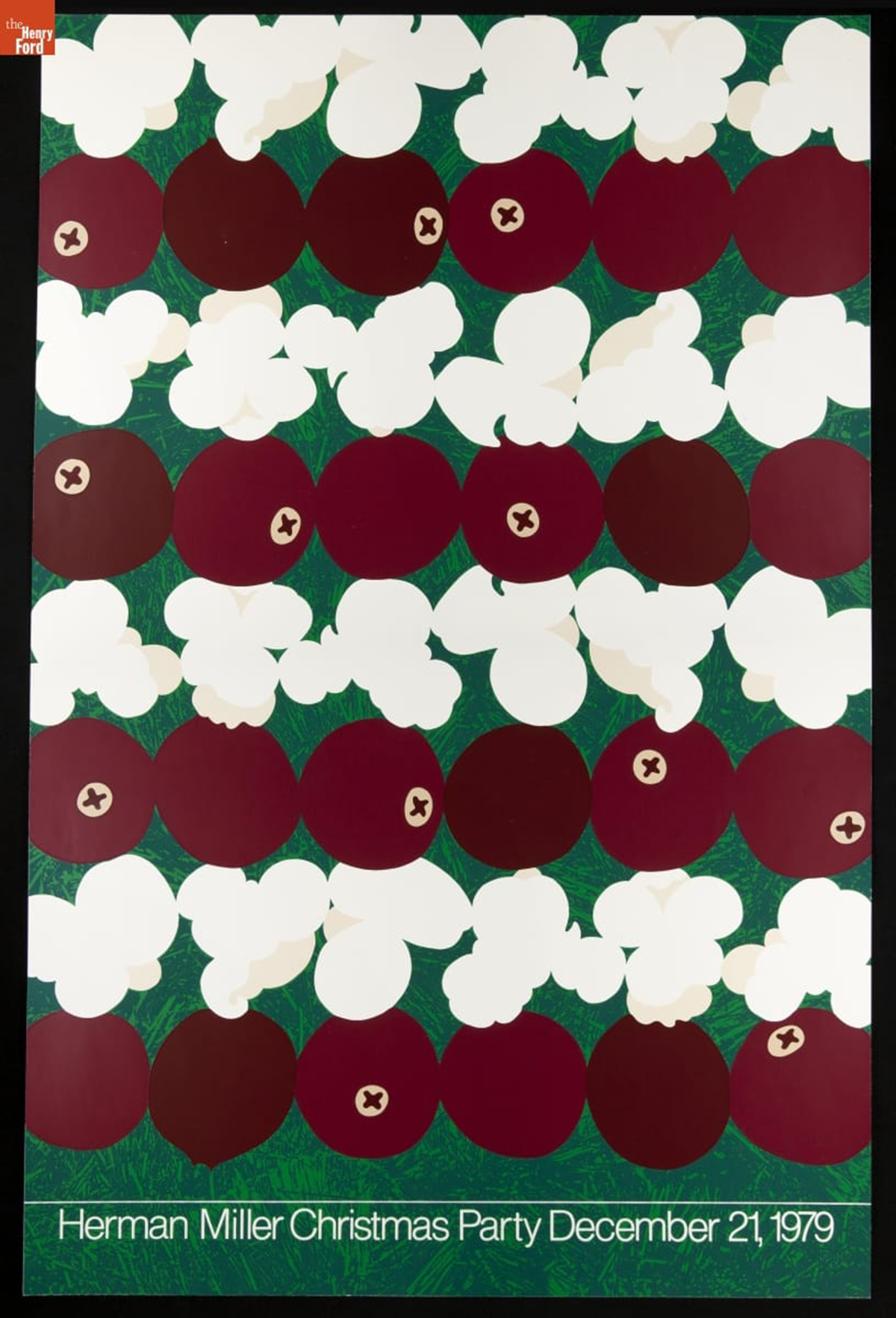 Herman Miller Christmas Party Poster, Popcorn and Cranberries, December 21, 