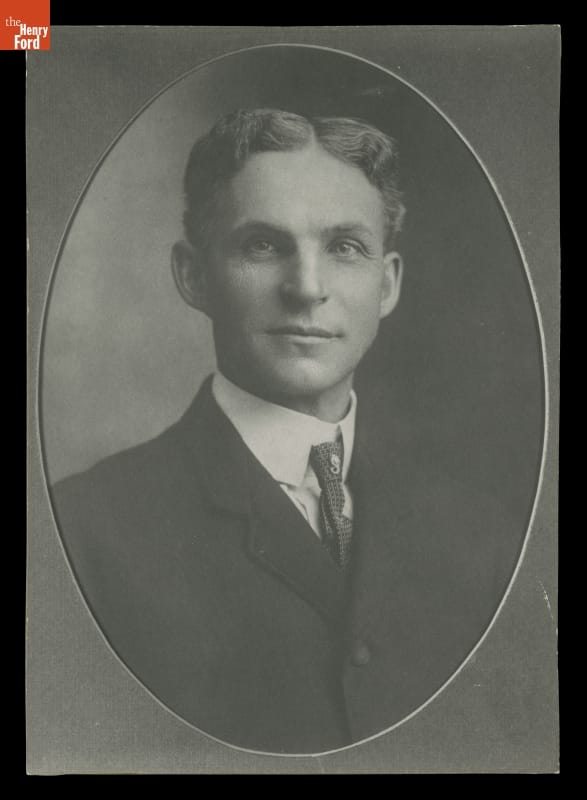 First Official Ford Motor Company Portrait of Henry Ford, 1904 Portrait of man with wavy hair wearing suit