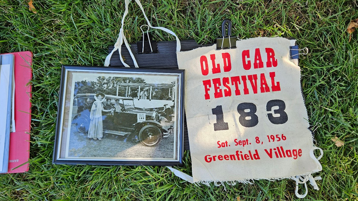 Old Car Festival is a tradition. This photo and banner are from the 1956 show, attended by a 1924 Dodge Brothers Series 116 that was here again in 2024